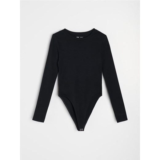 Sinsay - Body z długim rękawem - czarny Sinsay M Sinsay