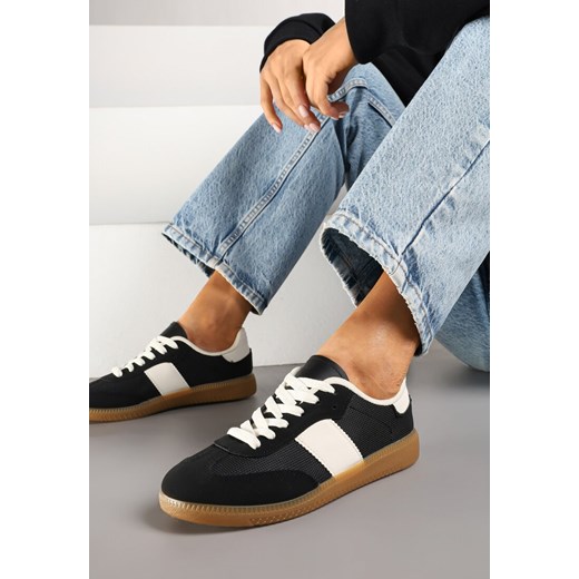 Czarne Sneakersy Tenisówki w Kultowym Stylu Neolithaen ze sklepu renee.pl w kategorii Buty sportowe damskie - zdjęcie 178033280