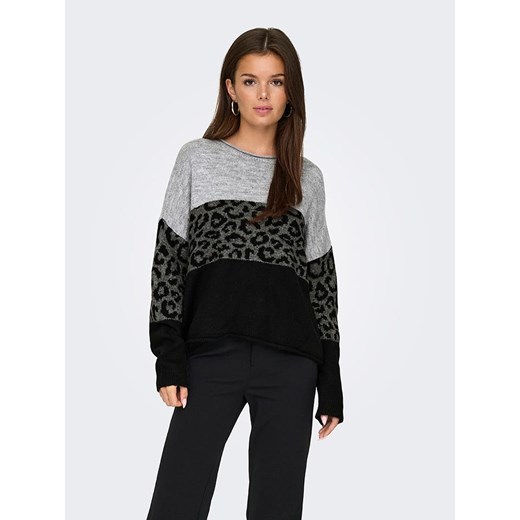 ONLY Sweter w kolorze czarno-szarym ze sklepu Limango Polska w kategorii Swetry damskie - zdjęcie 178035321