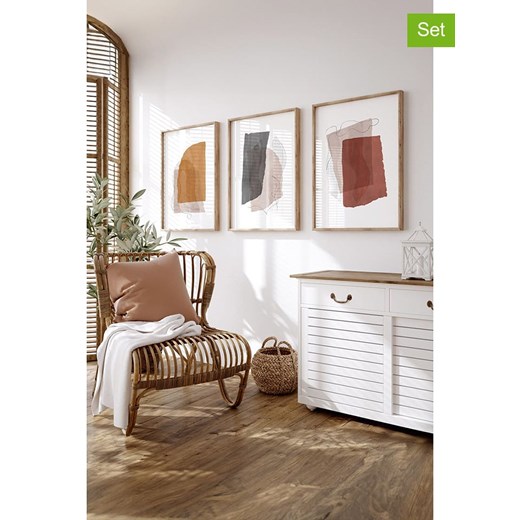 ABERTO DESIGN Druki artystyczne (3 szt.) w ramce - 33 x 48 cm ze sklepu Limango Polska w kategorii Obrazy - zdjęcie 178035803
