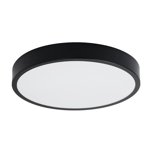 Czarny okrągły ledowy plafon 50 cm - A602-Liptos ze sklepu Edinos.pl w kategorii Lampy sufitowe - zdjęcie 178038553