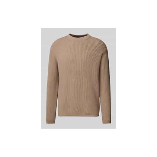 Sweter z dzianiny z okrągłym dekoltem model ‘LEANDO’ ze sklepu Peek&Cloppenburg  w kategorii Swetry męskie - zdjęcie 178038894