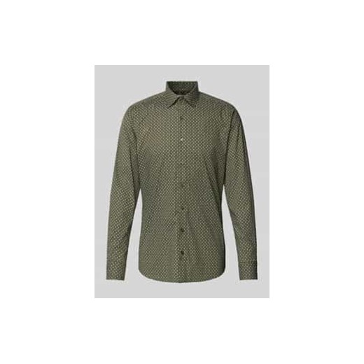 Koszula biznesowa o kroju slim fit z listwą guzikową ze sklepu Peek&Cloppenburg  w kategorii Koszule męskie - zdjęcie 178039834