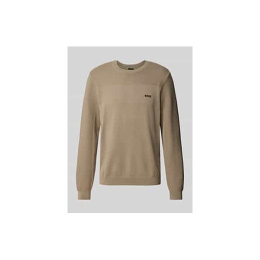Sweter z dzianiny z nadrukiem z logo model ‘Momentum’ ze sklepu Peek&Cloppenburg  w kategorii Swetry męskie - zdjęcie 178039903