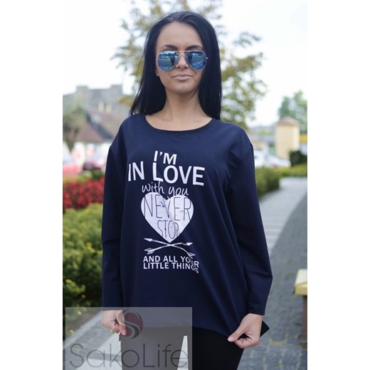 Bluza z nadrukiem z przodu sakolife-pl czarny bluza