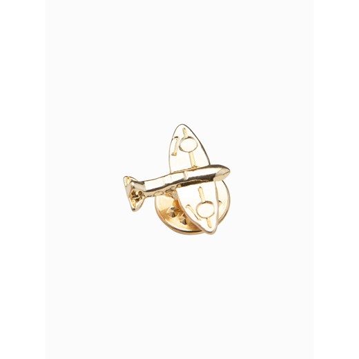 Dekoracyjny metalowy pin do ubrań mały samolot – złoty V1 OU-ACPN-0117 ze sklepu ombre w kategorii Broszki - zdjęcie 178045772
