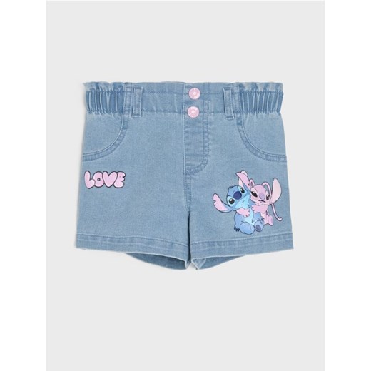 Sinsay - Krótkie jeansy Stitch - niebieski ze sklepu Sinsay w kategorii Odzież dla niemowląt - zdjęcie 178047580