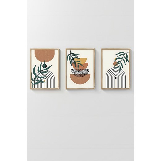 ABERTO DESIGN Druki artystyczne (3 szt.) w ramce - 33 x 48 cm Aberto Design onesize promocyjna cena Limango Polska