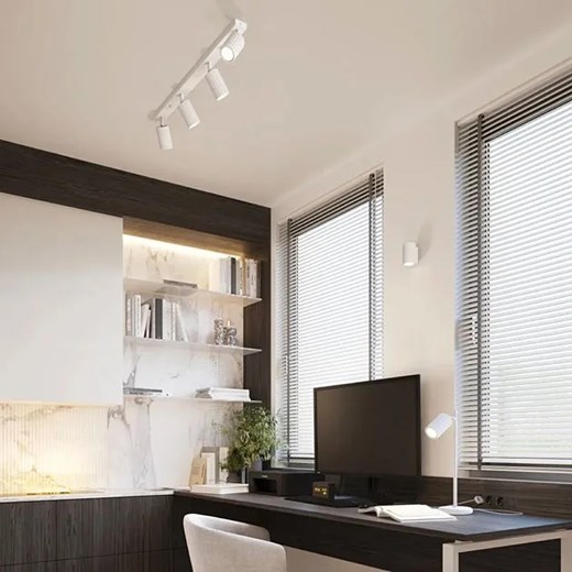 Bialy nowoczesny kinkiet ryflowany - D287-Avium Lumes One Size Edinos.pl