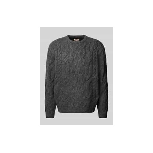 Sweter z dzianiny z dodatkiem wełny model ‘BATTERY’ ze sklepu Peek&Cloppenburg  w kategorii Swetry męskie - zdjęcie 178050312