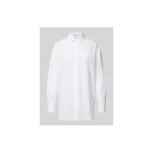 Bluzka koszulowa o kroju relaxed fit z bocznymi rozcięciami ze sklepu Peek&Cloppenburg  w kategorii Koszule damskie - zdjęcie 178050371