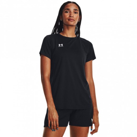 Damska koszulka treningowa Under Armour UA W's Challenger Train Ss - czarna ze sklepu Sportstylestory.com w kategorii Bluzki damskie - zdjęcie 178051663