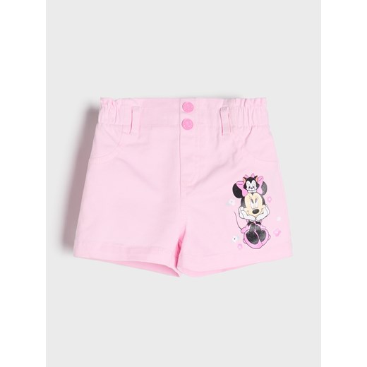 Sinsay - Szorty jeansowe Mickey Mouse - różowy Sinsay 80 Sinsay