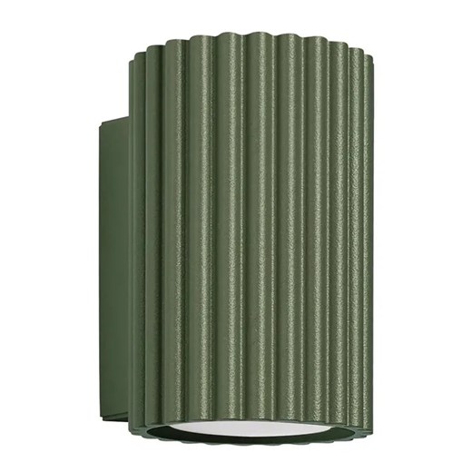 Oliwkowy metalowy kinkiet ryflowany - 4X D287 G5-R19 ze sklepu Edinos.pl w kategorii Lampy ścienne - zdjęcie 178054003