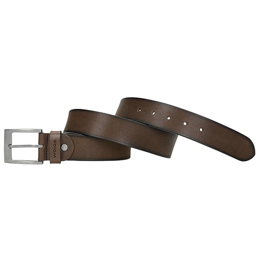 Wojas Jasnobrązowy Pasek Męski Ze Srebrną Klamrą Wojas 100 Wojas