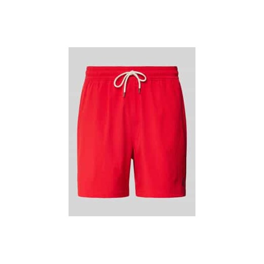Spodenki kąpielowe o kroju regular fit z wyhaftowanym logo model ‘TRAVELER’ ze sklepu Peek&Cloppenburg  w kategorii Kąpielówki - zdjęcie 178060940