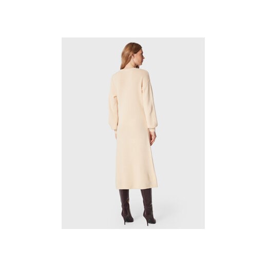 United Colors Of Benetton Sukienka dzianinowa 1244DV00I Beżowy Relaxed Fit United Colors Of Benetton S MODIVO