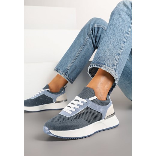 Niebieskie Sneakersy z Siateczkową Cholewką Saramis ze sklepu renee.pl w kategorii Buty sportowe damskie - zdjęcie 178068242