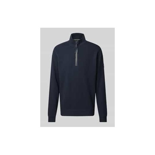 Bluza z kołnierzem z fakturowanym wzorem ze sklepu Peek&Cloppenburg  w kategorii Bluzy męskie - zdjęcie 178068614