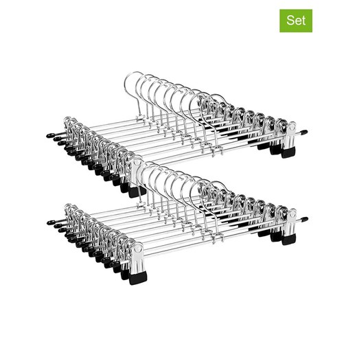 Songmics Wieszaki (20 szt.) w kolorze srebrnym na ubrania - 31 x 10,5 cm ze sklepu Limango Polska w kategorii Szafy - zdjęcie 178069023