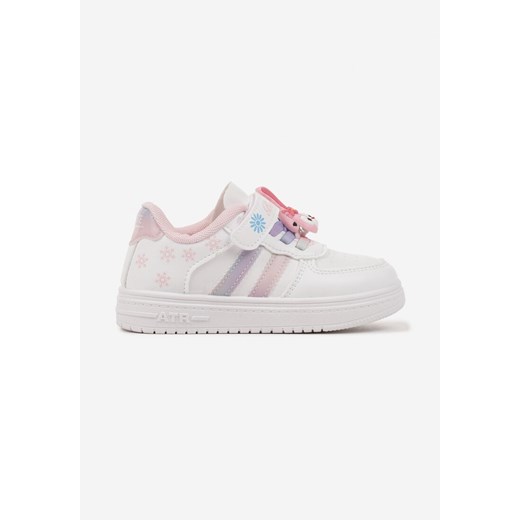 Biało-Różowe Buty Sportowe Sneakersy na Rzep Calvesin ze sklepu born2be.pl w kategorii Buty sportowe dziecięce - zdjęcie 178069612