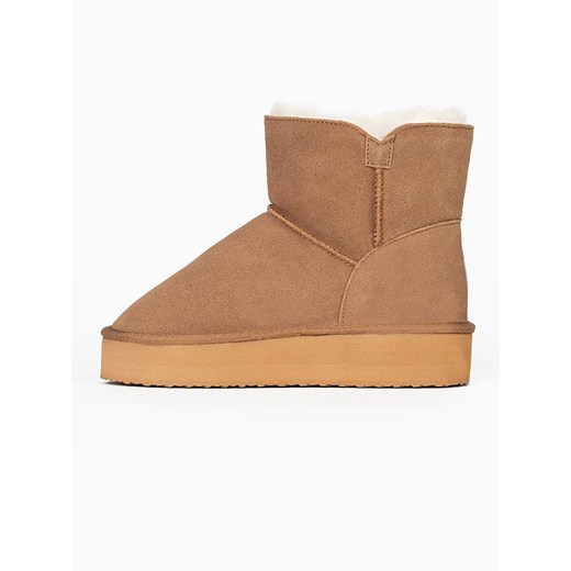 Gooce Skórzane botki zimowe &quot;Crestone&quot; w kolorze jasnobrązowym Gooce 39 Limango Polska okazja