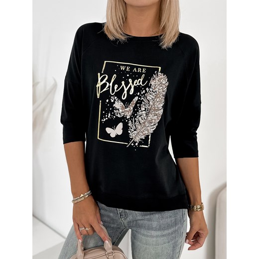 bluzka bless czarna one size ze sklepu UBRA w kategorii Bluzki damskie - zdjęcie 178075841