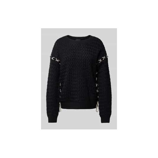 Sweter z dzianiny z dodatkiem wełny model ‘ELLISS’ ze sklepu Peek&Cloppenburg  w kategorii Swetry damskie - zdjęcie 178076844