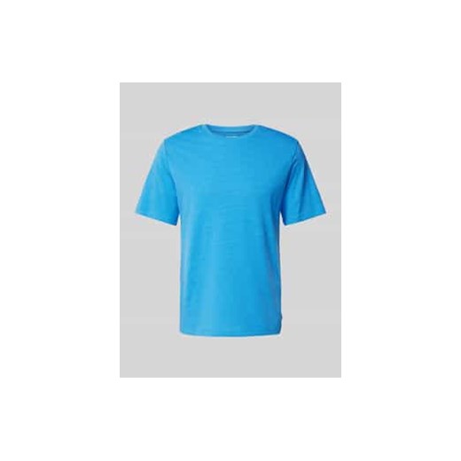 T-shirt z prążkowanym okrągłym dekoltem ze sklepu Peek&Cloppenburg  w kategorii T-shirty męskie - zdjęcie 178077352