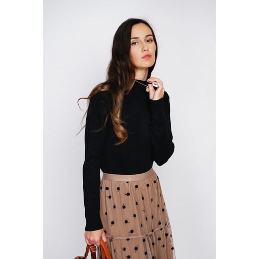 ASSUILI Kaszmirowy sweter w kolorze czarnym 34 okazyjna cena Limango Polska