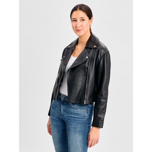 HUGO Damska kurtka skórzana - Laridas Kobiety skóra czarny jednolity XL promocja vangraaf