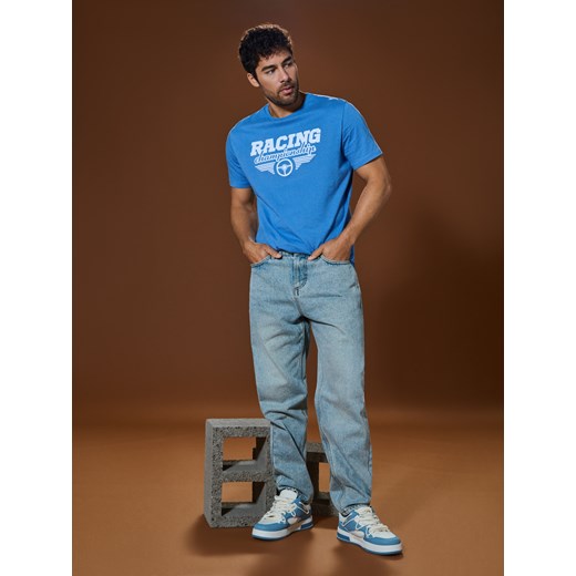 Sinsay - Koszulka - niebieski Sinsay XS Sinsay