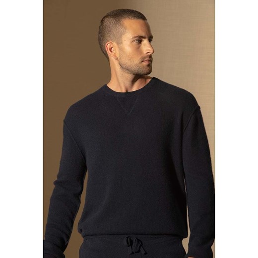 Perfect Cashmere Kaszmirowy sweter &quot;Soan&quot; w kolorze granatowym Perfect Cashmere M Limango Polska okazja