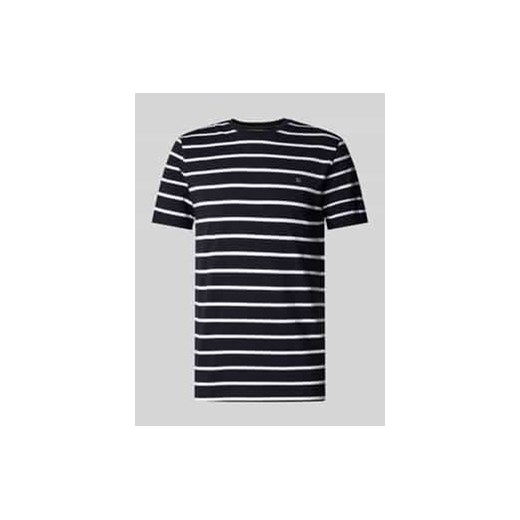 T-shirt z prążkowanym okrągłym dekoltem ze sklepu Peek&Cloppenburg  w kategorii T-shirty męskie - zdjęcie 178084240