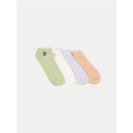 Sinsay - Skarpetki stopki 4 pack - wielobarwny ze sklepu Sinsay w kategorii Skarpetki damskie - zdjęcie 178086793
