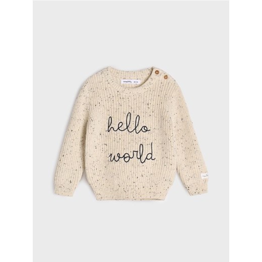 Sinsay - Sweter z ozdobnym haftem - kremowy ze sklepu Sinsay w kategorii Bluzy i swetry - zdjęcie 178086864
