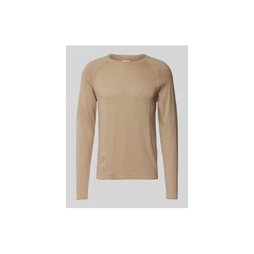 Bluzka z długim rękawem i prążkowanym,okrągłym dekoltem model ‘BREEZE’ ze sklepu Peek&Cloppenburg  w kategorii T-shirty męskie - zdjęcie 178087872