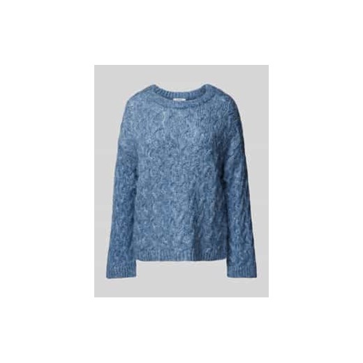 Sweter z dzianiny ze ściegiem warkoczowym model ‘Omhu’ ze sklepu Peek&Cloppenburg  w kategorii Swetry damskie - zdjęcie 178087933
