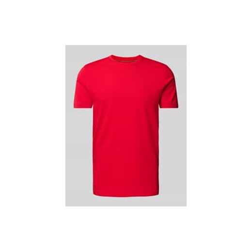 T-shirt z prążkowanym okrągłym dekoltem ze sklepu Peek&Cloppenburg  w kategorii T-shirty męskie - zdjęcie 178088063
