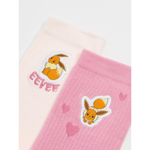 Cropp - 2 pack skarpet z Pokémonem Eevee - fioletowy Cropp 35-38 Cropp