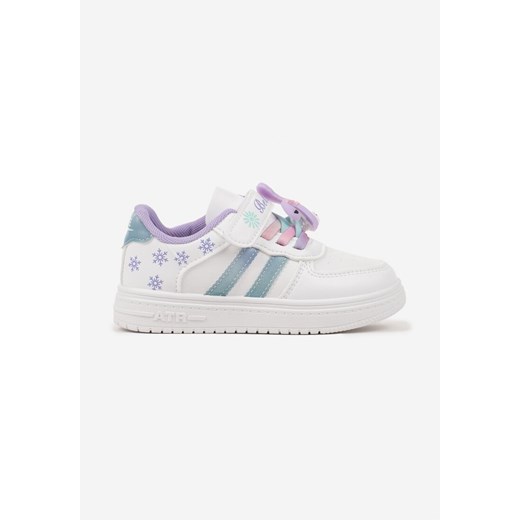 Biało-Fioletowe Buty Sportowe Sneakersy na Rzep Calvesin ze sklepu born2be.pl w kategorii Buty sportowe dziecięce - zdjęcie 178091292