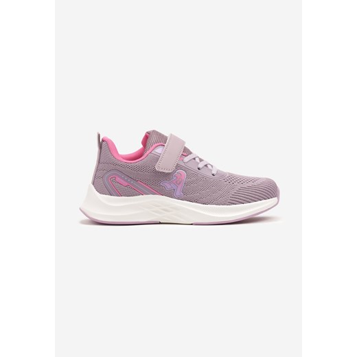 Fioletowe Buty Sportowe Sneakersy Ozdobione Naszywką Avelvesia ze sklepu born2be.pl w kategorii Buty sportowe dziecięce - zdjęcie 178091322