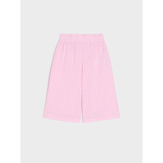 Sinsay - Spodnie paperbag w pionowe pasy - różowy Sinsay 80 Sinsay