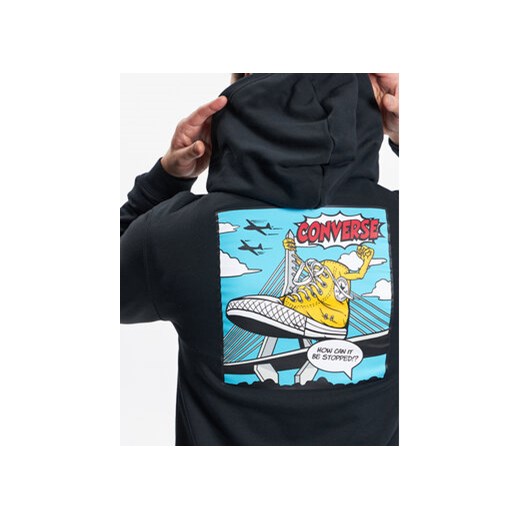 Converse Bluza 10024614-A02 Czarny Standard Fit Converse S MODIVO