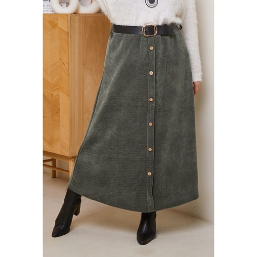 Curvy Lady Spódnica w kolorze khaki ze sklepu Limango Polska w kategorii Spódnice - zdjęcie 178093384