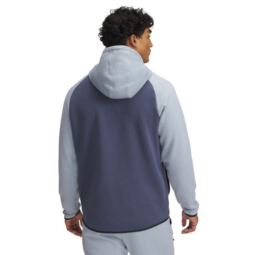 Męska bluza dresowa rozpinana z kapturem Under Armour UA Unstoppable Fleece Full-Zip - szara ze sklepu Sportstylestory.com w kategorii Bluzy męskie - zdjęcie 178095470