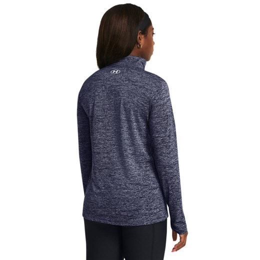 Damski longsleeve treningowy Under Armour Tech 1/2 Zip- Twist - szary ze sklepu Sportstylestory.com w kategorii Bluzki damskie - zdjęcie 178095620