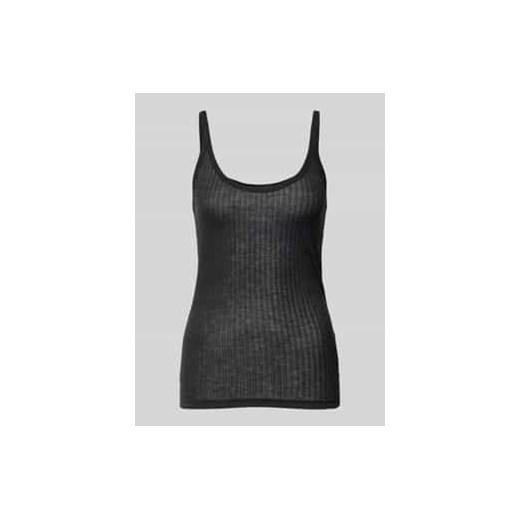 Top na ramiączkach o kroju regular fit z półprzezroczystego,prążkowanego materiału ze sklepu Peek&Cloppenburg  w kategorii Bluzki damskie - zdjęcie 178095900