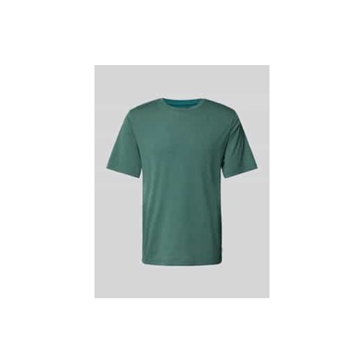 T-shirt z prążkowanym okrągłym dekoltem ze sklepu Peek&Cloppenburg  w kategorii T-shirty męskie - zdjęcie 178096014