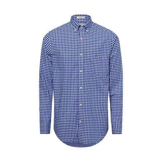 Gant Męska koszula casual Mężczyźni Regular Fit Bawełna indygo w kratkę ze sklepu vangraaf w kategorii Koszule męskie - zdjęcie 178099471